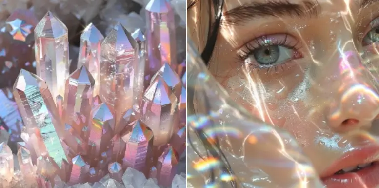 MJ风格种子sref代码分享：冷感梦幻肌肤视觉设计