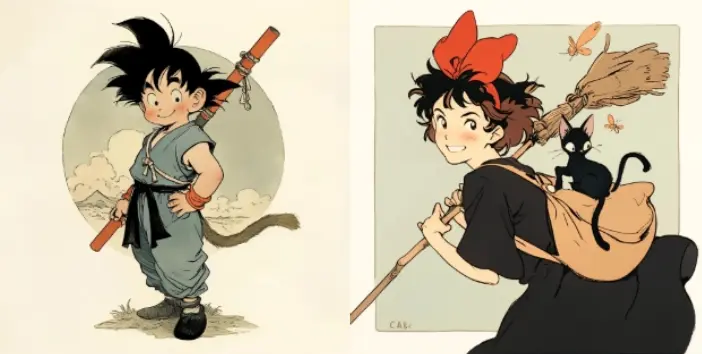 经典动画系温柔童话风MJ风格种子（sref代码分享）