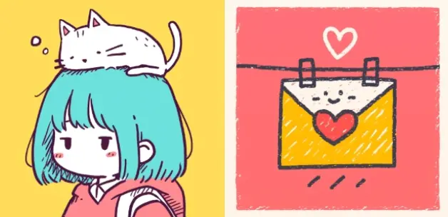 日系卡通简笔风MJ风格种子（sref代码分享）