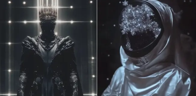 科幻未来感银黑色调MJ风格种子（sref代码分享）