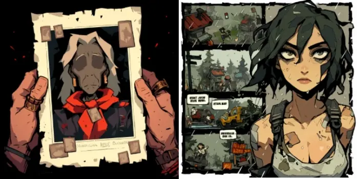 荒诞西部末日风重金属漫画MJ风格种子（sref代码分享）